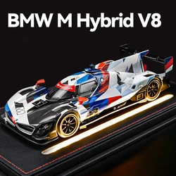 1:24 BMW M Hybrid V8 Super Racing Alloy Car Model Sound and Light Children's Toy Collectibles Birthday gift