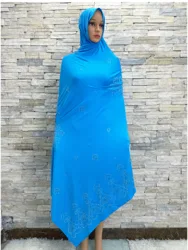 KASHKHA-Weicher Schal für afrikanische muslimische Frauen, große Schals mit Strass steinen, Dubai Pray, 100% Baumwolle, 180*120cm, neueste, 2022