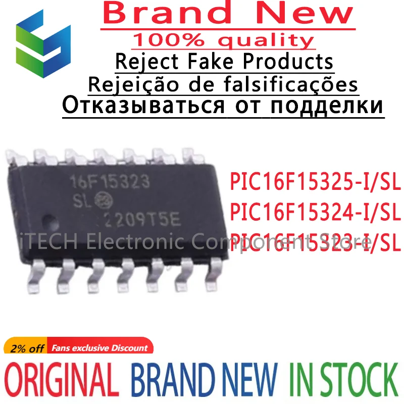 2-5Pcs 100% New PIC16F15323-I/SI PIC16F15323 16F15323 PIC16F15324-I/SL PIC16F15324 16F15324 PIC16F15325-I/SI 16F15325 SOP14 IC