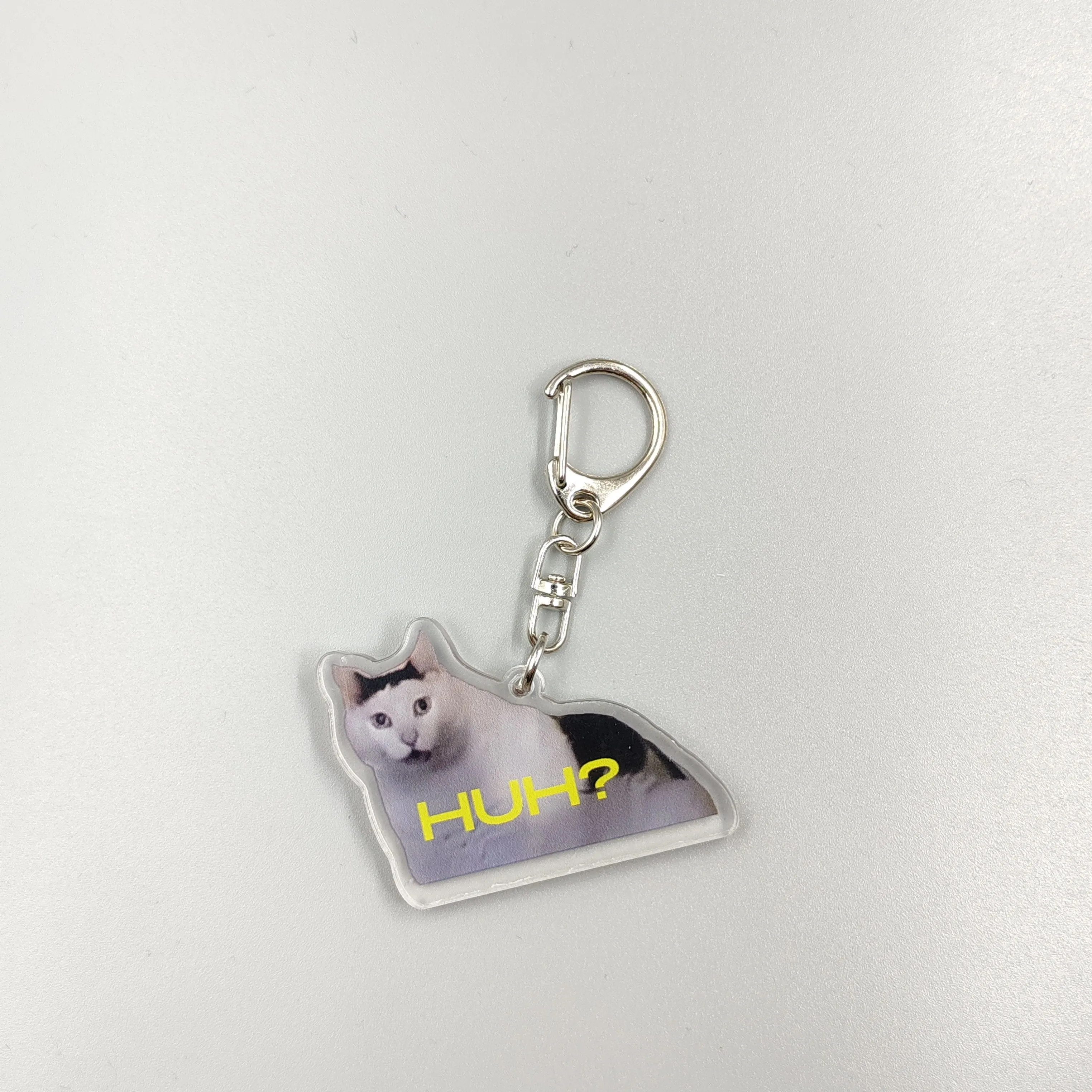 Viral Video Memes Series Of Keychains -huh Cat Confused Shocked Cat,cat Crunching, Also Known As crunchy Cat, cat Crunching, c