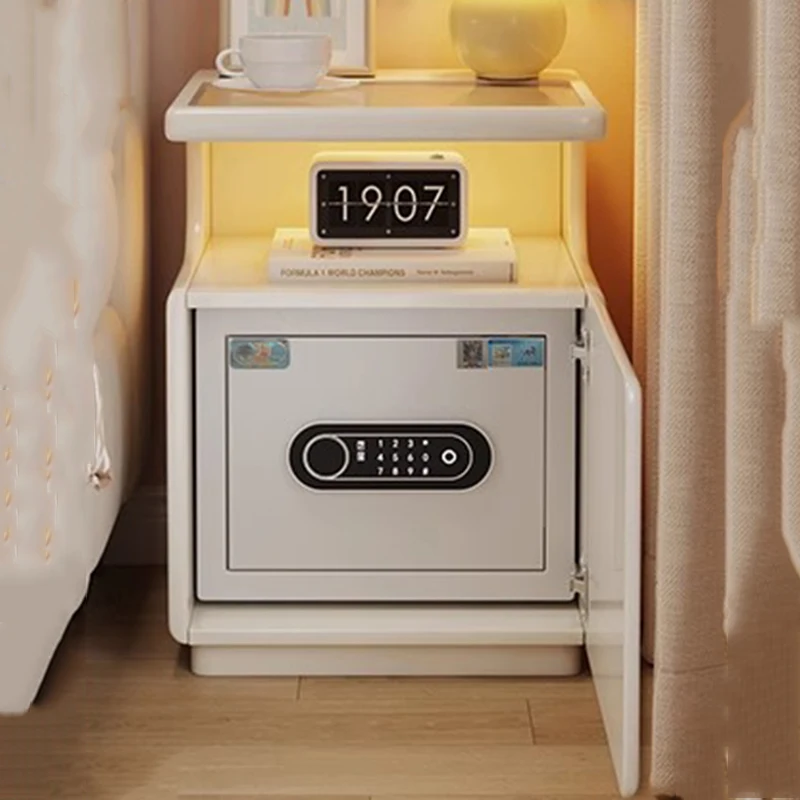 

Bedroom Mobile Bedside Table Cabinets Drawers Luxury Nightstand Storage Wood Organizer Mesitas De Noche Space Saving Furniture