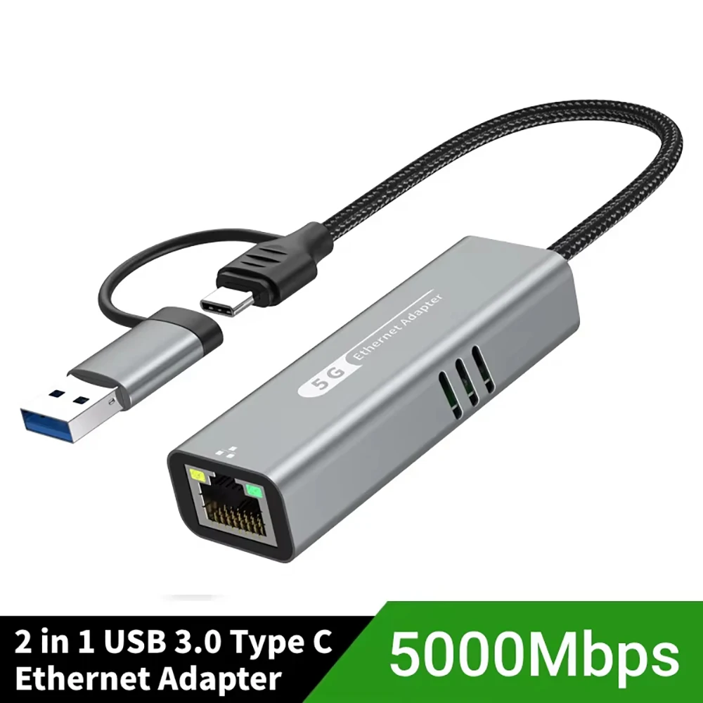 5Gbps USB 3.2 タイプ C イーサネットアダプター RTL8157 5000Mbps