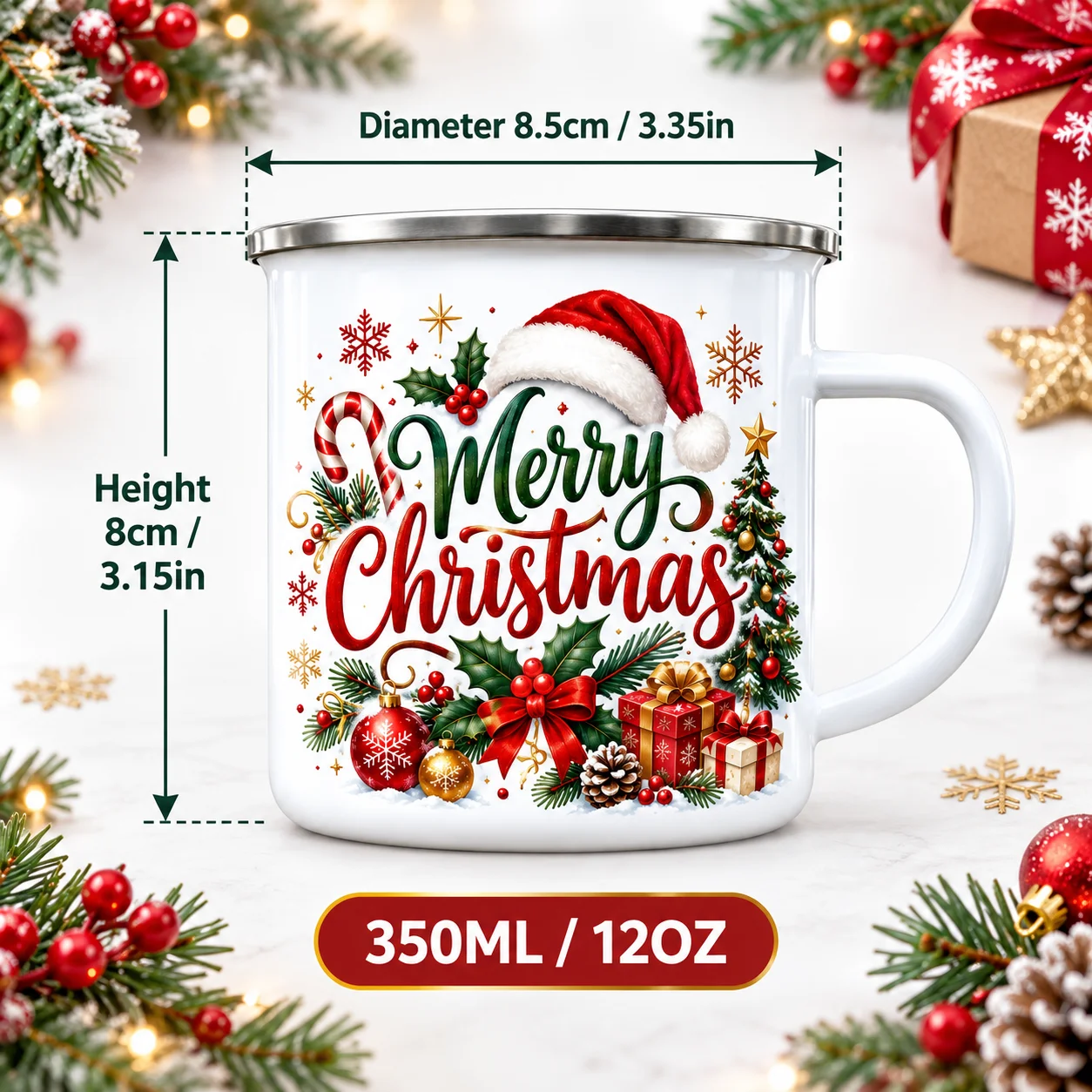 1/4Pcs Christmas gift Sublimat - Sublimation Mug White 评论和价格