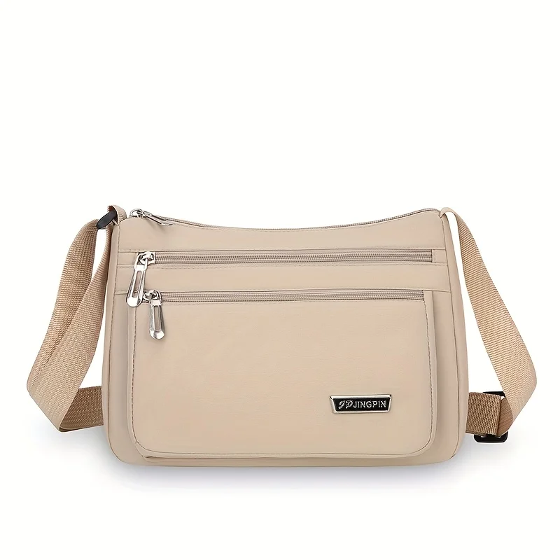 Large Capacity Fashionable Crossbody Bag, Nylon Fabric Versatile Shoulder Bag, Simple Multi-layer Commuting Women's Bags