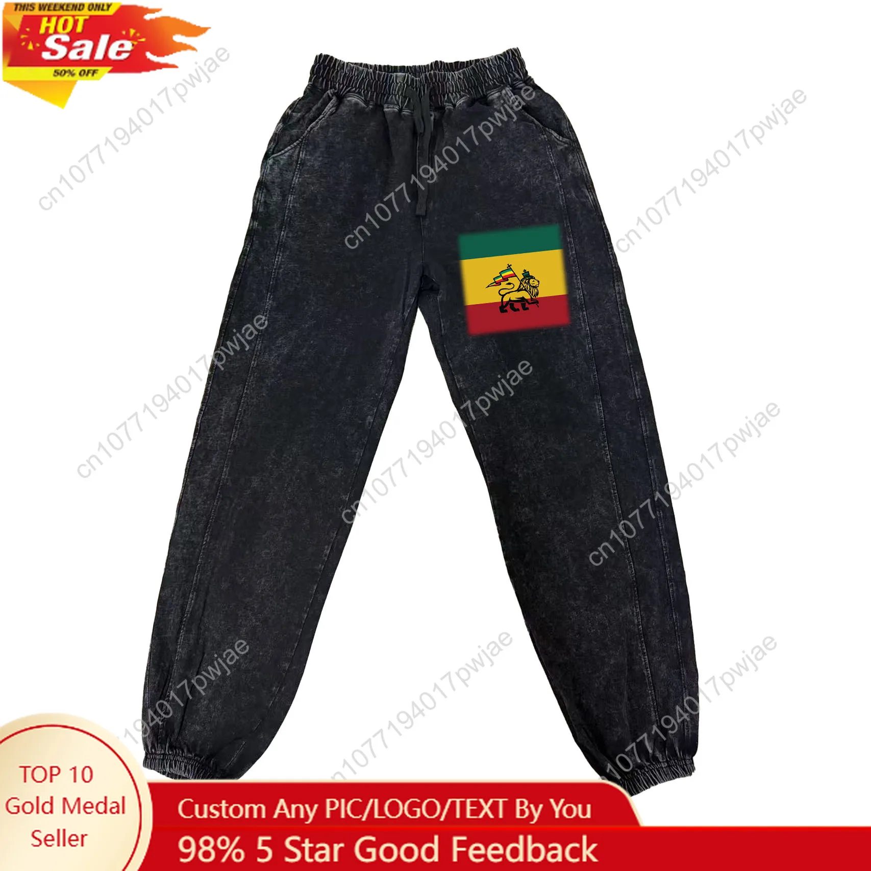 

Reggae Rastafarian Rasta Lion Of Judah Pants Man Woman Vintage Trousers Cotton Elastic Sweatpant Custom Made Pant With Pocket