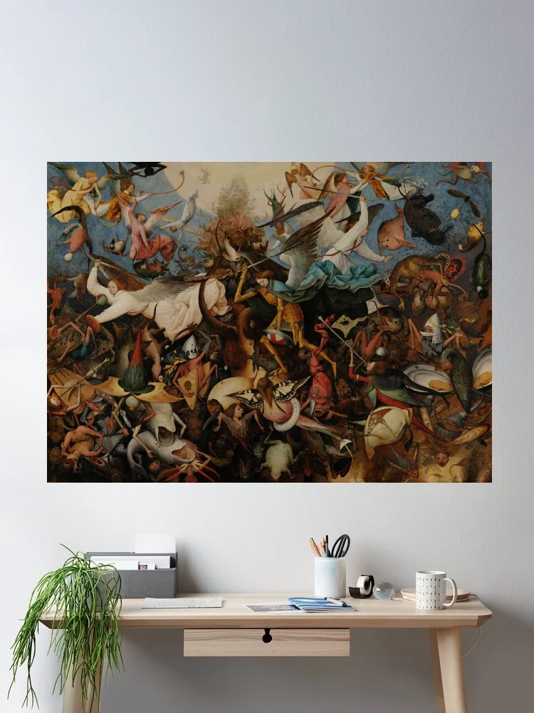The Fall of the Rebel Angels Giclee Fine Canvas POSTER ,Home Decor Wall art painting