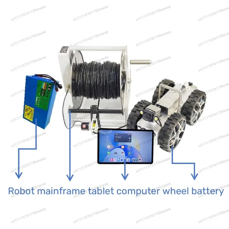 APP-Controlled Sewer Drain Inspection Crawler Robot Camera 360° Rotatable Underwater Pipeline Inspection Robot