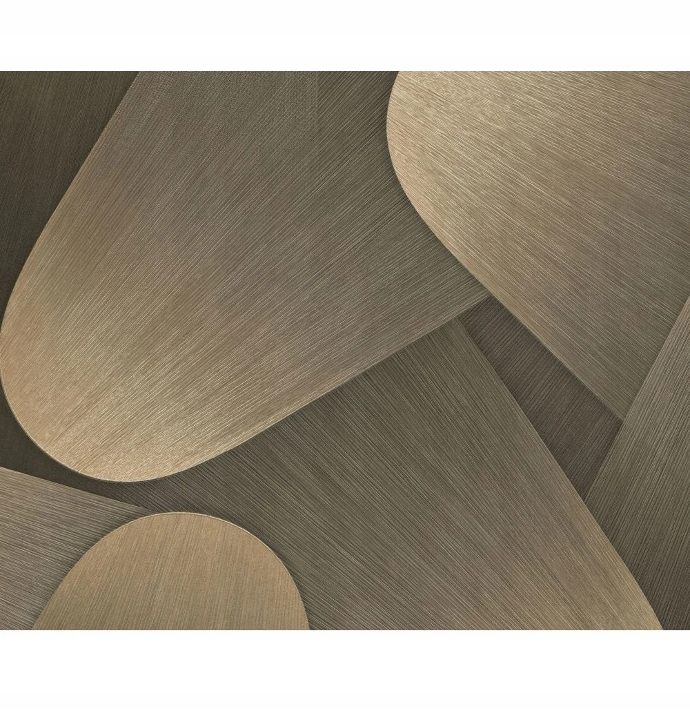 Vinylbehang op flizelin geometrische patronen Bruin 10m