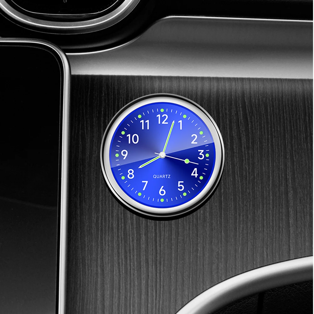 

Car Clock Luminous Mini Automobiles Internal Stick-On Digital Watch Mechanics Quartz Clocks Auto Ornament 40mm Car Accessories