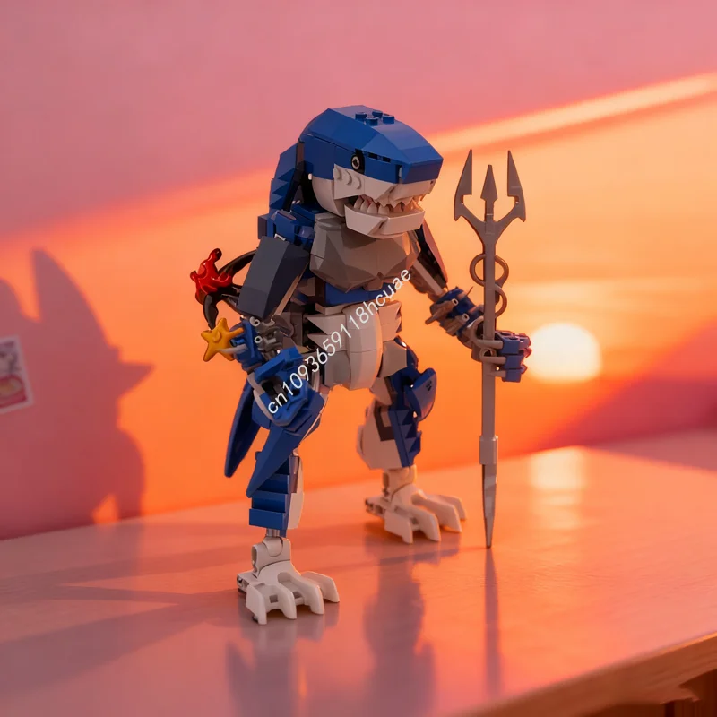 

359 шт. MOC The Shark King Creatored Модель Строительные блоки Рождественский подарок Строительные игрушки Сборка DIY Творческая идея Кирпич Дети