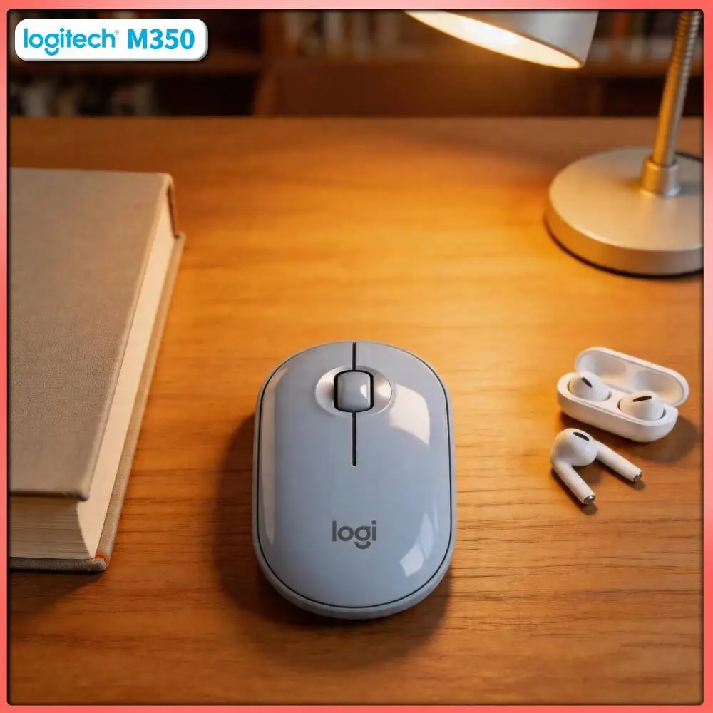 Logitech M350 Portable Silent Mouse - Thin Build, 90% Noise Reduction, 1000 DPI, Recycled Plastic, Home Office Pick