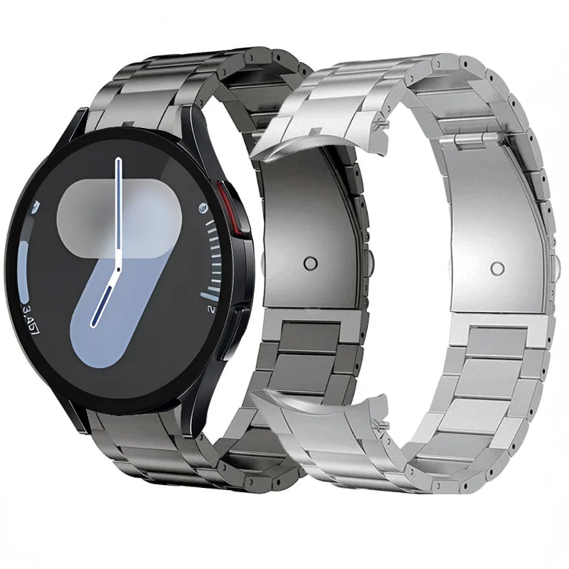 

Ремешок титановый для Samsung Galaxy Watch 4 6 Classic, металлический браслет без зазора для 7/6/5/4 44 мм 40 мм, 47 мм 46 мм 43 мм 5 Pro 45 мм