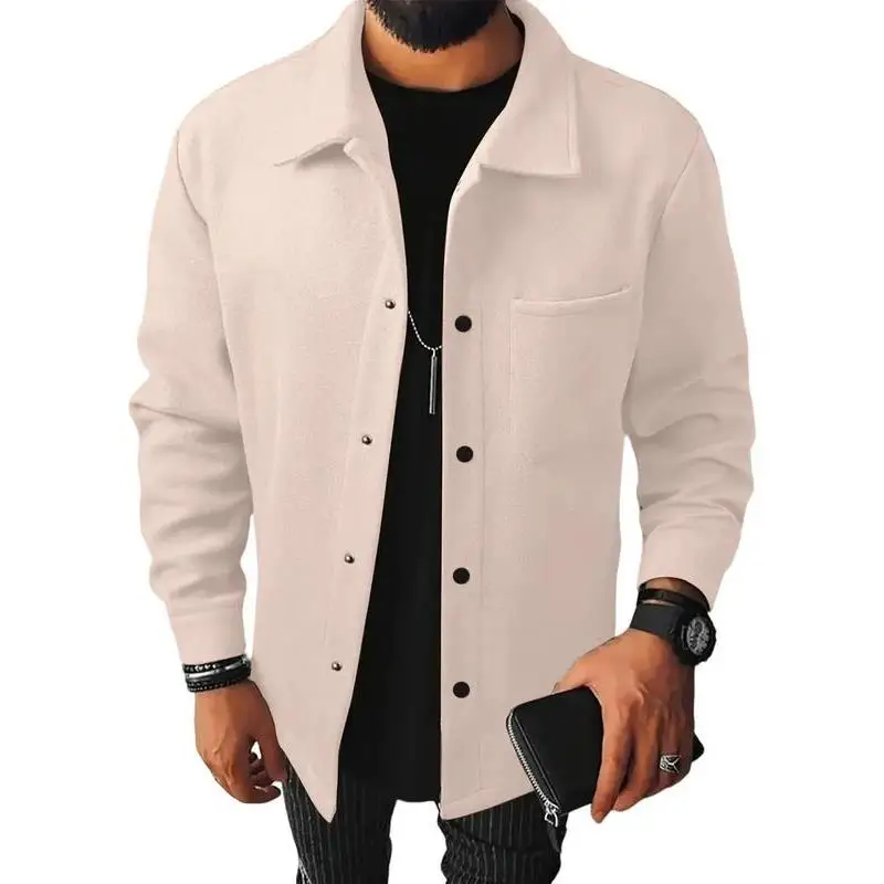 Men's Casual Shirt Jacket a 61727 Cotton PU Short Sleeve Cleanfit Style Summer Wearable Comfortable Fit Fashion Inner Wear