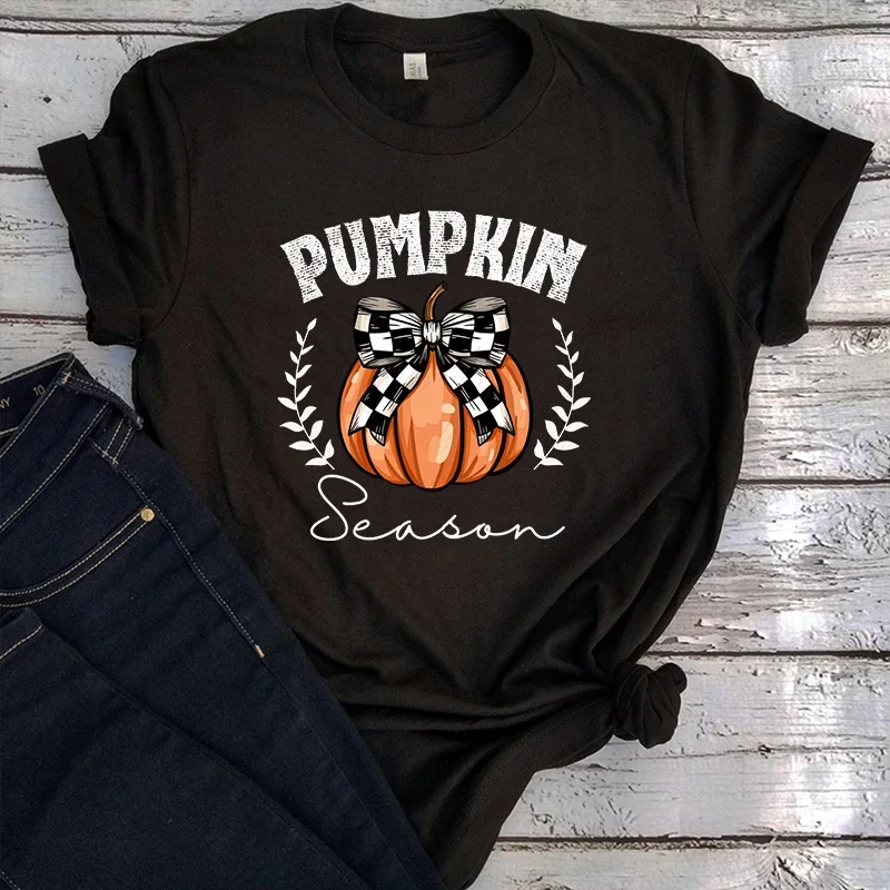 

Retro Halloween Tshirt Fall Floral Tee Trending Pumpkin Spice T Shirt Women Spooky Mama Aesthetic T-shirts Goth m