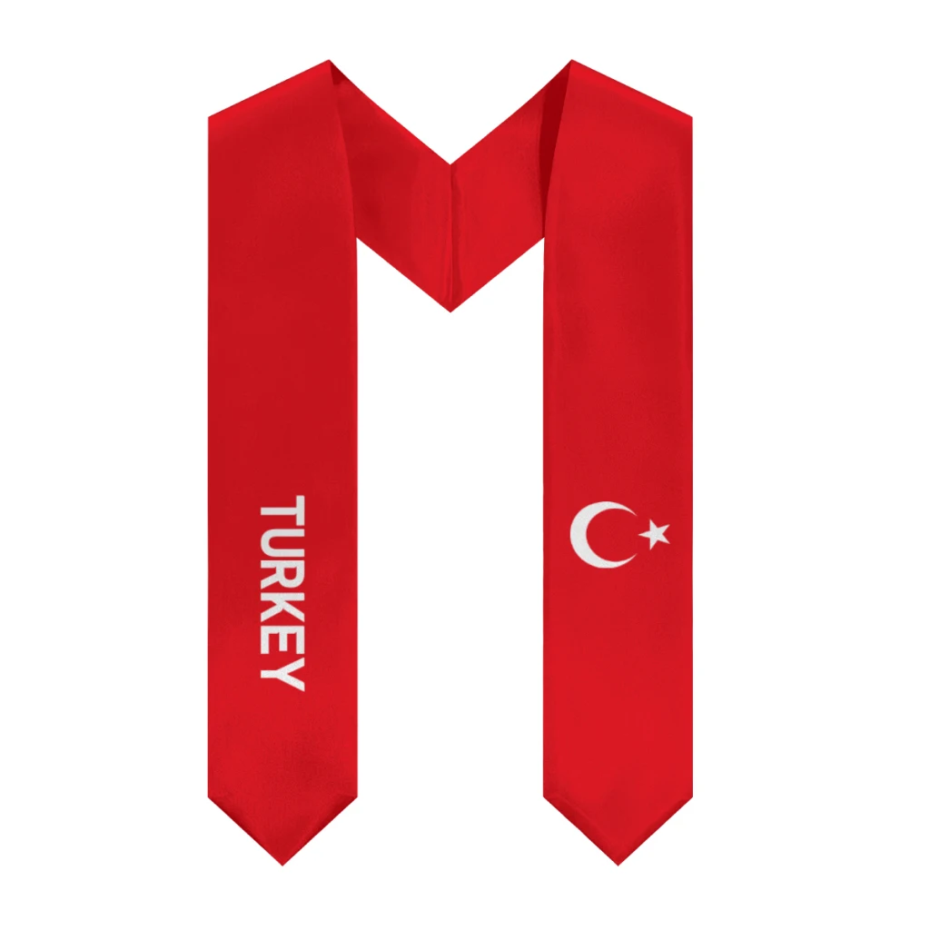 

More design Graduation shawl Turkey Türkiye Flag & United States Flag Stole Sash Honor Study Aboard International Students