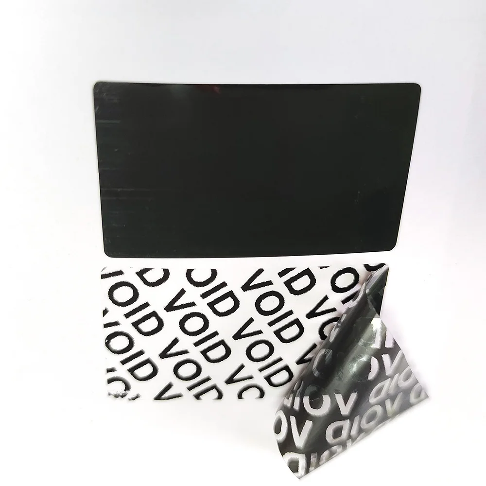 Pure Black Color Vinyl Security Seal VOID Left If Removed Tamper Evident Label Removal Proof Package Safety Protection Sticker