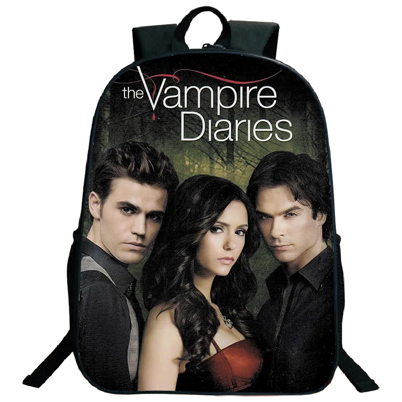 

The Vampire Diaries Pattern Backpack Men Rucksack Children Schoolbag Large Capacity Knapsack for Boys Girls Films Fans Gift
