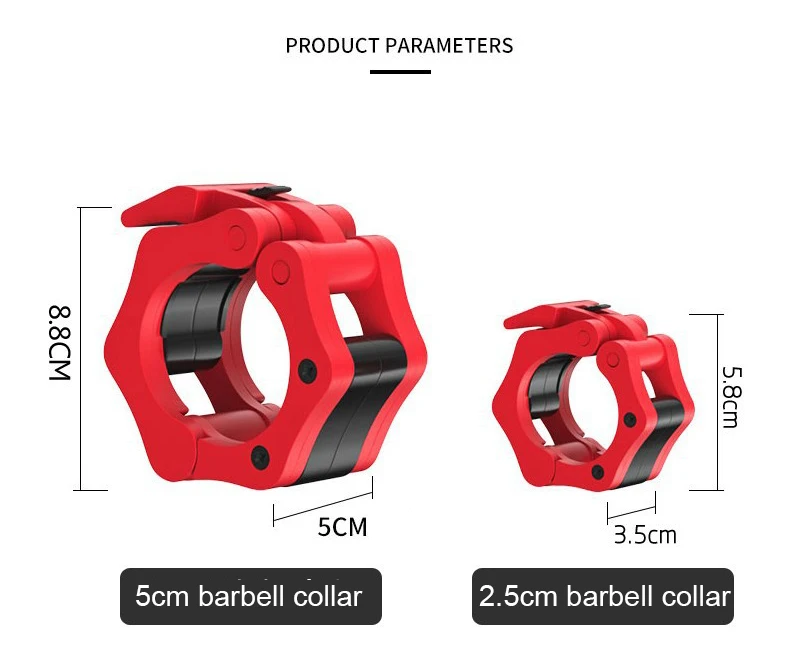 Barbell Clamps Quick Release Pair Locking 2inch 50mm Weight Bar Plate Locks Collar Clips