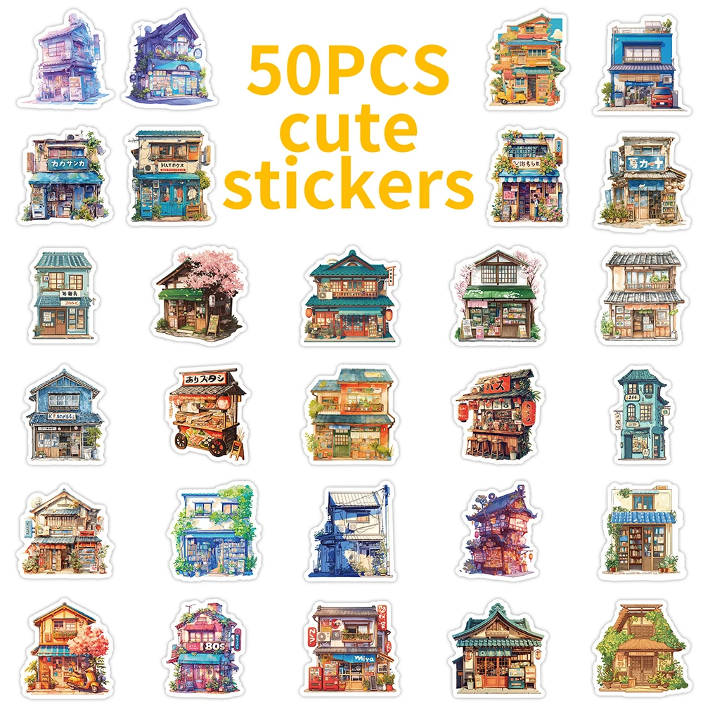10/30/50 szt. Naklejki z motywami z kreskówek, retro, japońskie uliczne sklepy, vintage anime, naklejki graffiti, naklejki na laptopa, bagaż, telefon