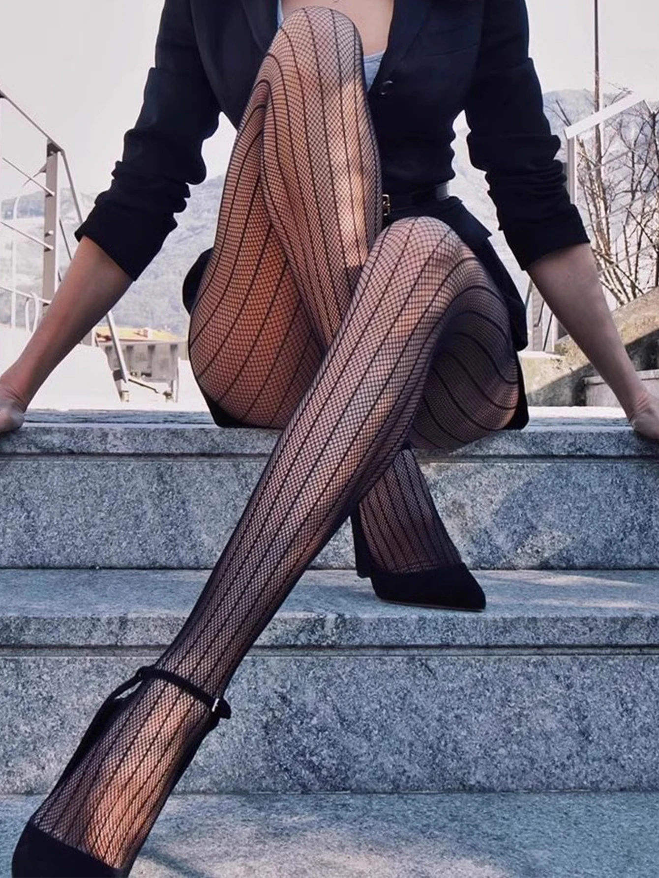 

Sexy Fishnet Stockings Women's Tights Fishnet Mesh Long Nylon Tights Body Stockings Fish Net Pantyhose High Waist Hosiery