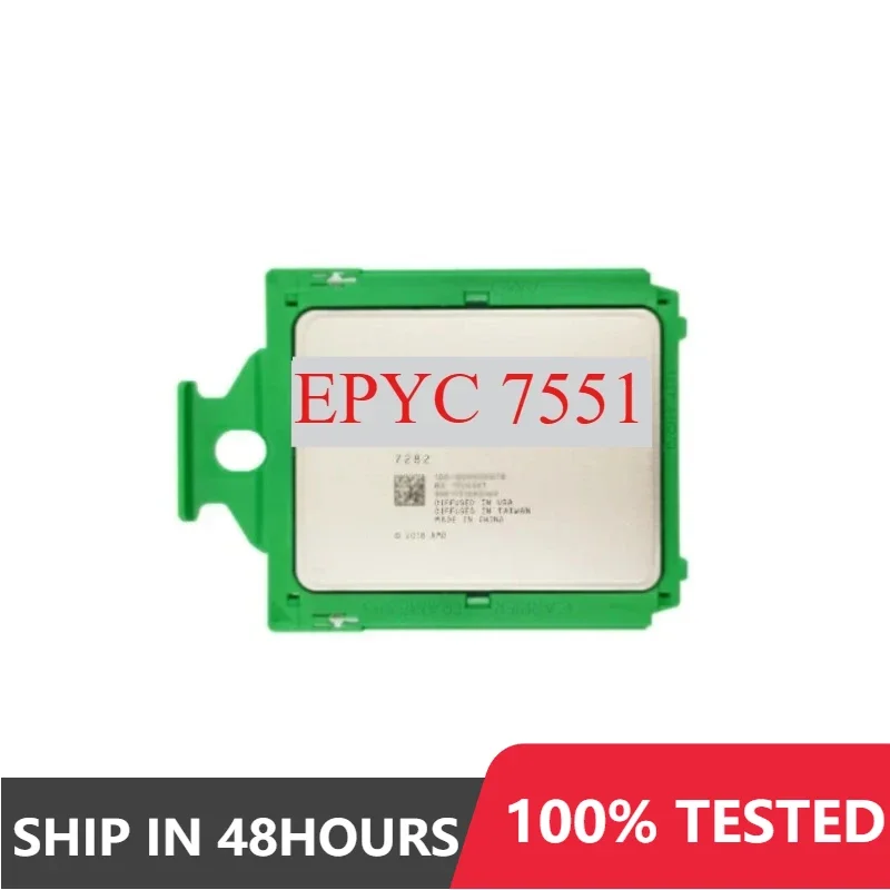 1pcs/lot Perfect test EPYC 7551 CPU 32 Core 2.0 GHz Server Processor 180W 64MB Socket SP3 64-Thread EPYC7551 Processor