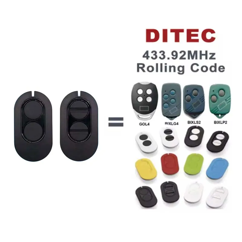 

Пульт дистанционного управления DITEC Entrematic ZEN 2 ZEN4 ZEN2W ZEN4W Gol4 BIXLG4 BIXLP2 BIXLS2 433 МГц с плавающим кодом