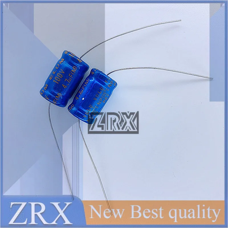 5pcs 100v4.7uf  4.7uf100v electrodeless axial horizontal audio electrolytic capacitor volume: 10 * 17 In Stock