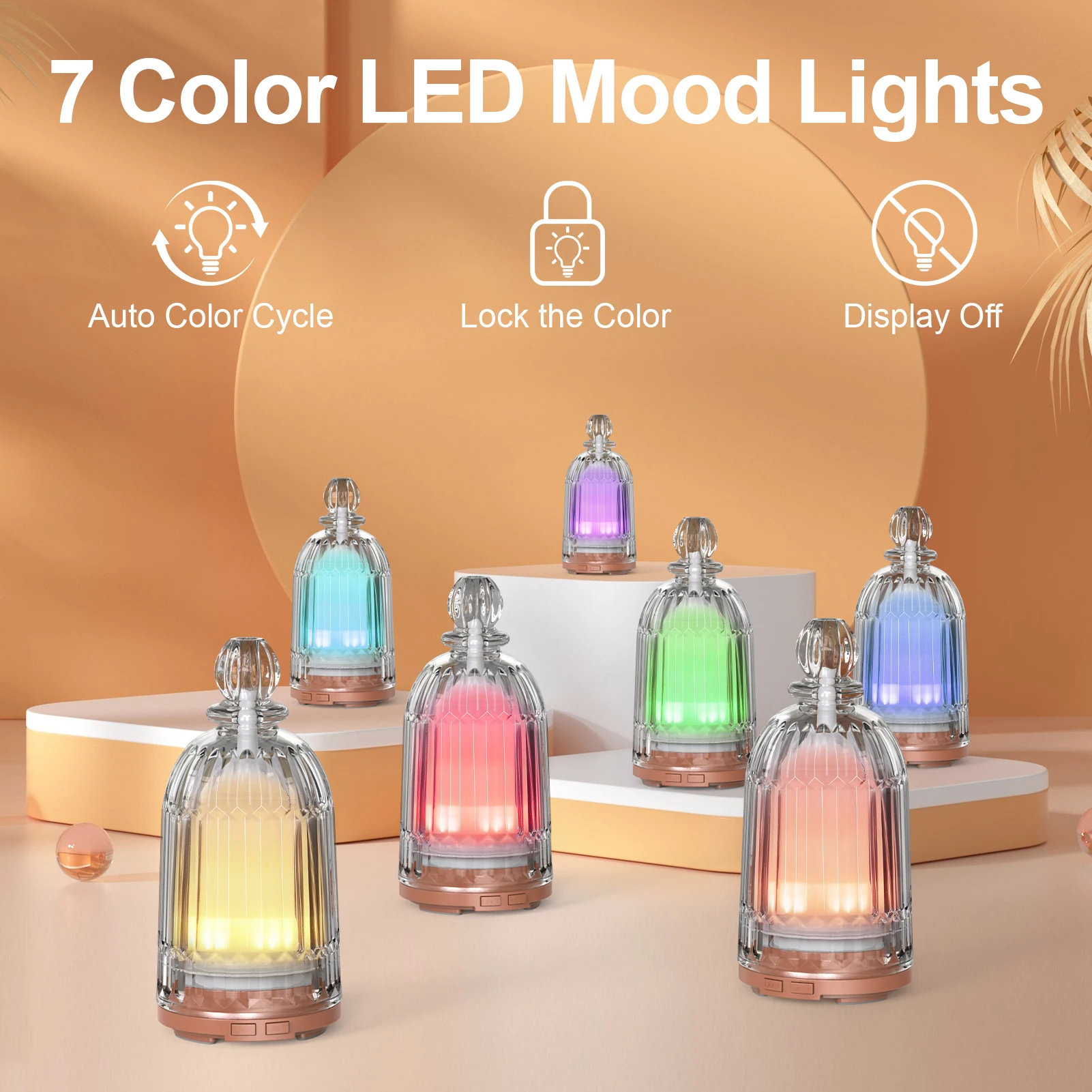 Gambar Desain 3D untuk Mesin Diffuser Aroma Elektrik yang Dioperasikan dengan Bluetooth-APP, Diffuser Minyak Aroma Populer