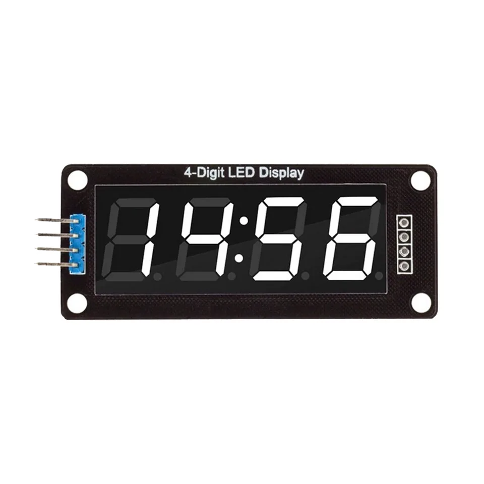TM1637 0,56 Zoll 4-stelliges 7-Segment Digitalröhren-LED-Uhrenanzeigemodul mit Komma- und Punktanzeigen – Detail 5