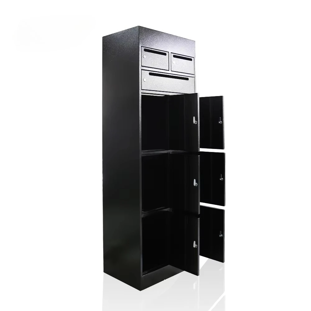 Free Standing Metal Mailboxes Waterproof Commercial and Residential Use Steel Post OEM Product