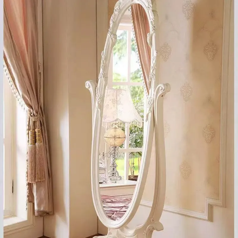 Oval Cheap Mirrors Full Body Floor Standing Princess Luxury Decorative Mirrors Vintage Long Dekoracyjne Lustra Home Decor Items
