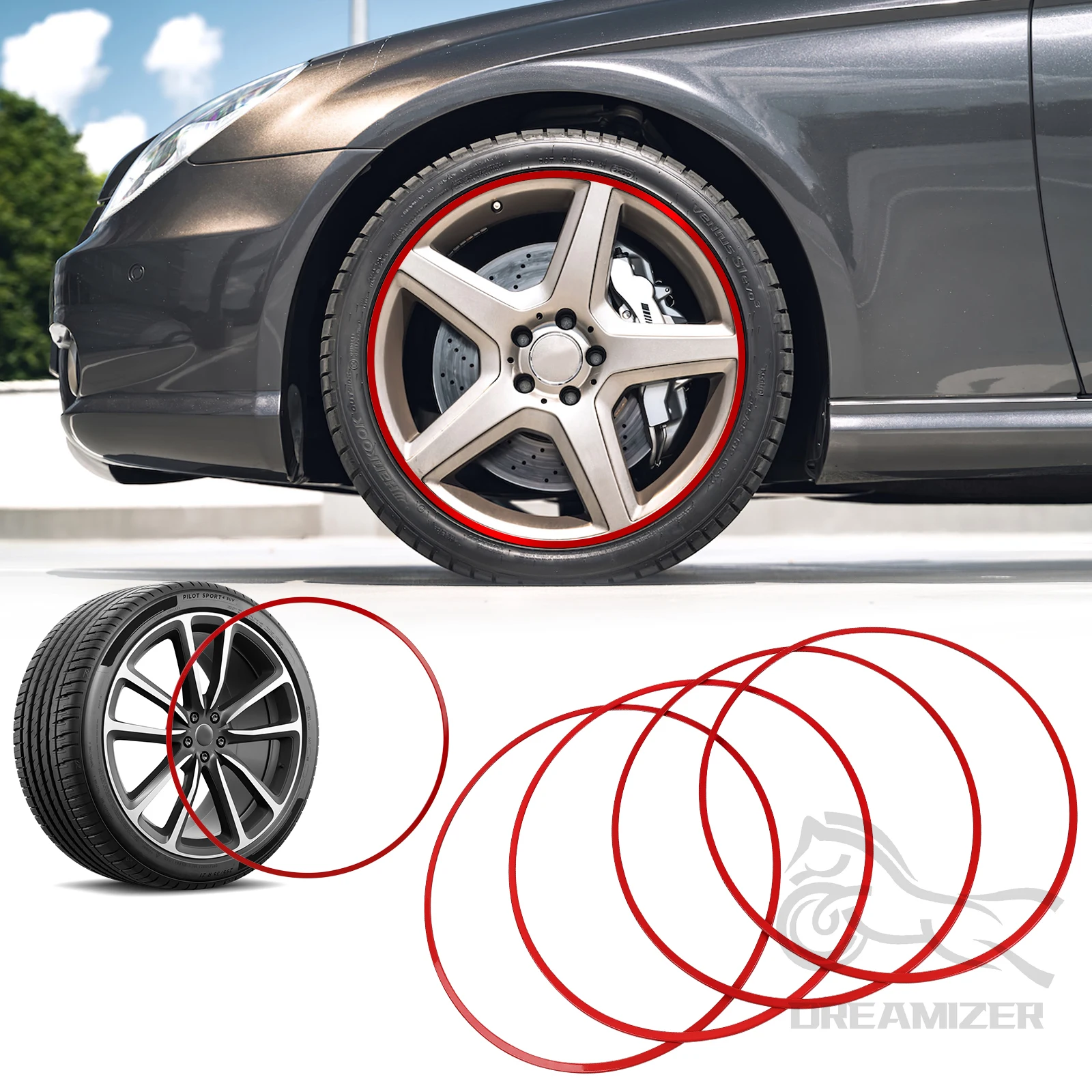 

18 19 20 Inch Wheel Rim Protector Guard For Tesla Model 3 Y S X Strips for Curb Rash Prevention For BMW Benz Audi Hyundai VW