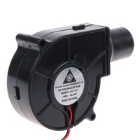 BBQ Fan Cooling 7530 Air Blower for DC12V 1.5A Brushless 2Pin Connector 2500R Fans 75x75x30mm with Air Duct 87HA