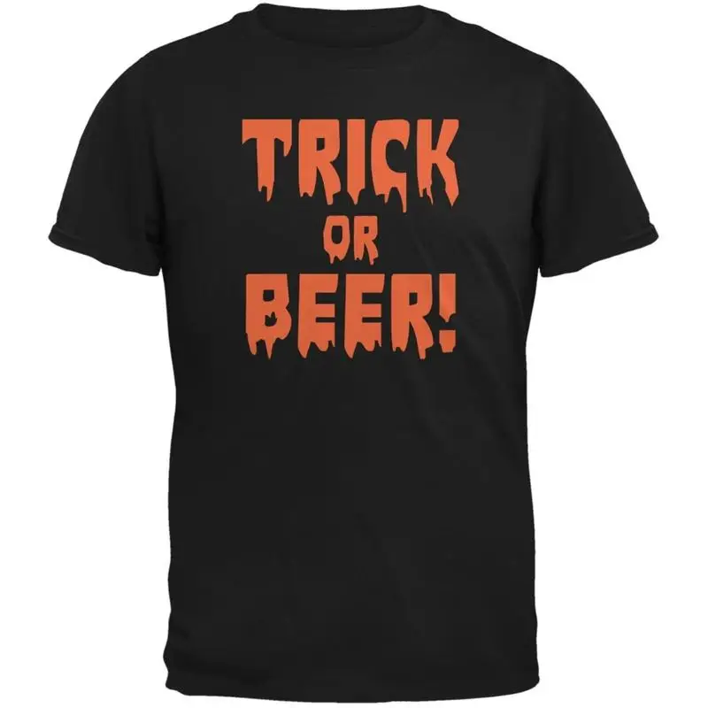 

Halloween Trick or Beer Black Adult T Shirt