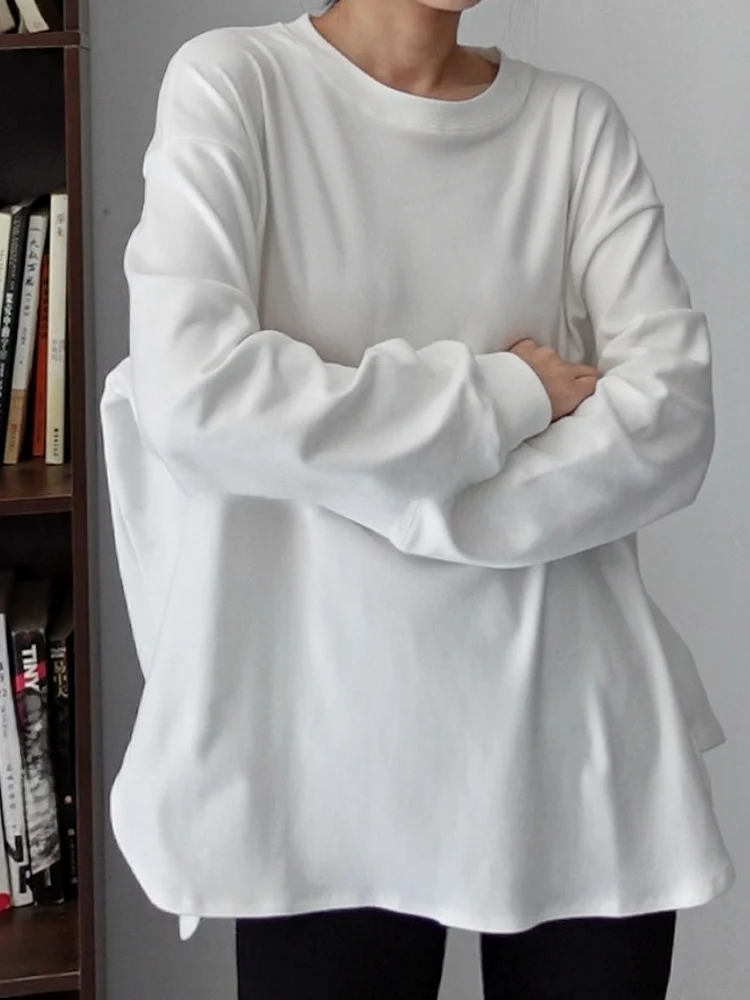 

Белая женская свободная футболка Fce round Ne Base irt, весенне-осенняя новинка, удобный топ маленького размера в корейском стиле