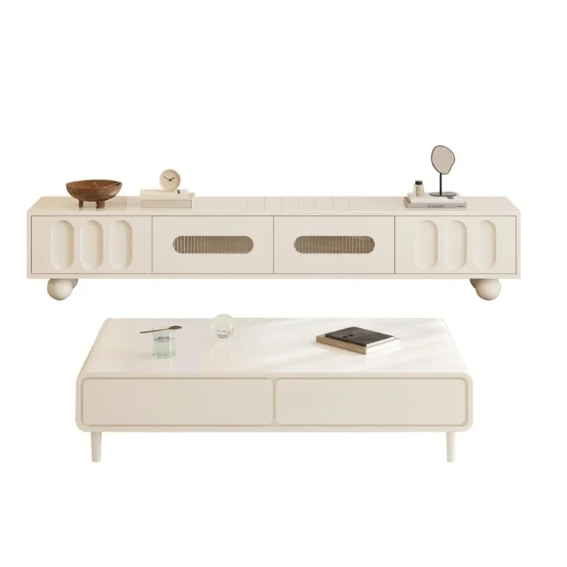 

Simple Solid Wood Paint TV Cabinet Unit Living Room Home Small Apartment Designer