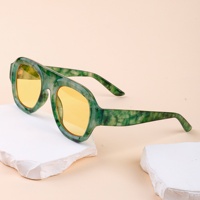 New Retro Fashion Oval Sunglasses for Women and Men, High-End Outdoor Simple and Versatile Trendy Fashion Sunglasses