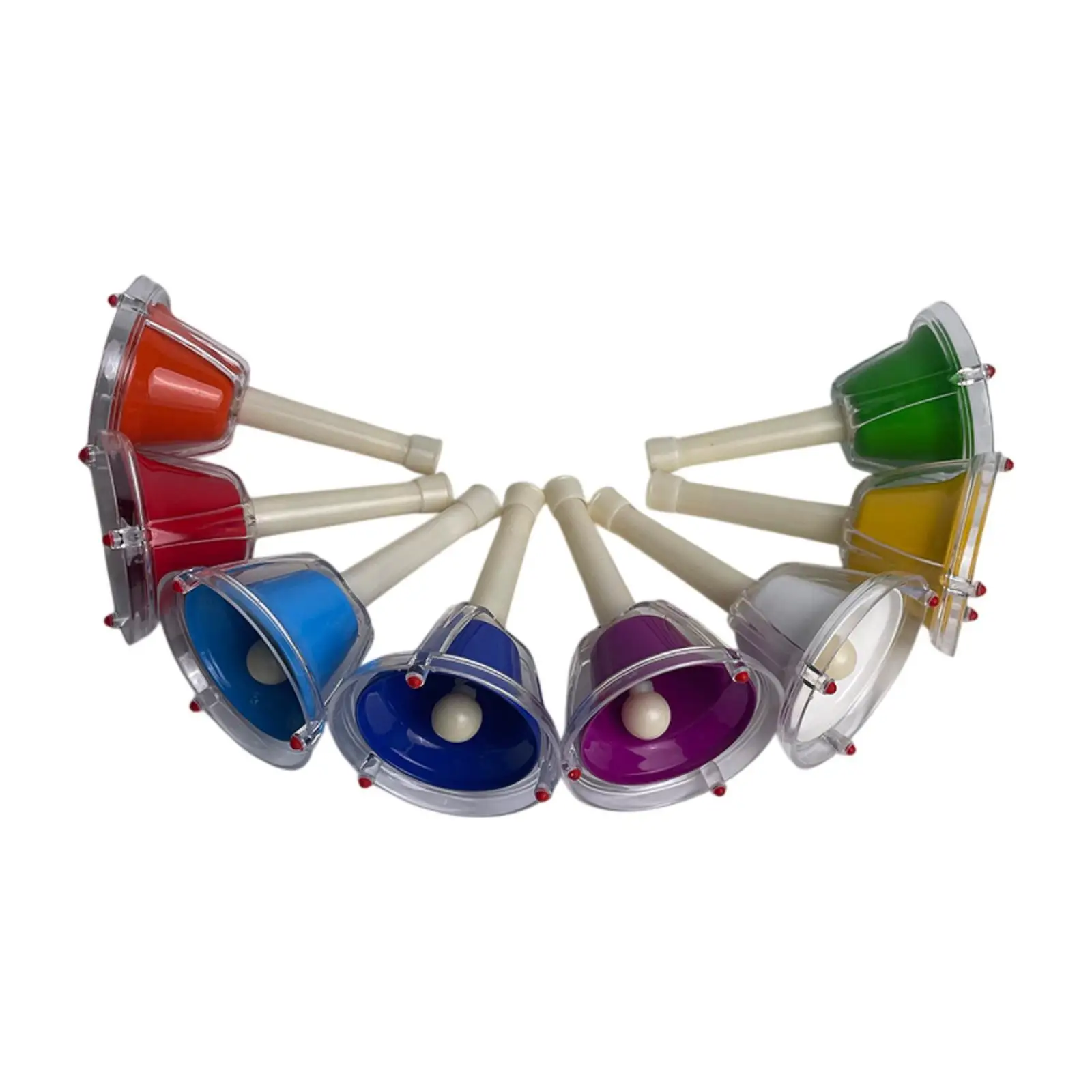 

8x Hand Bells Diatonic Metal Bells Music Toys Set Musical Instrument Hand