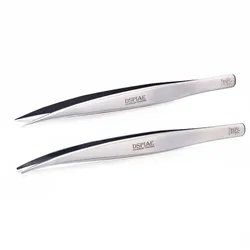 DSPIAE AT-Z01 AT-Z02 Flat-end Tweezer HG Angled Tweezers Tweezers Anti-static Corrosion Resistant Antimagnetic Sliver New