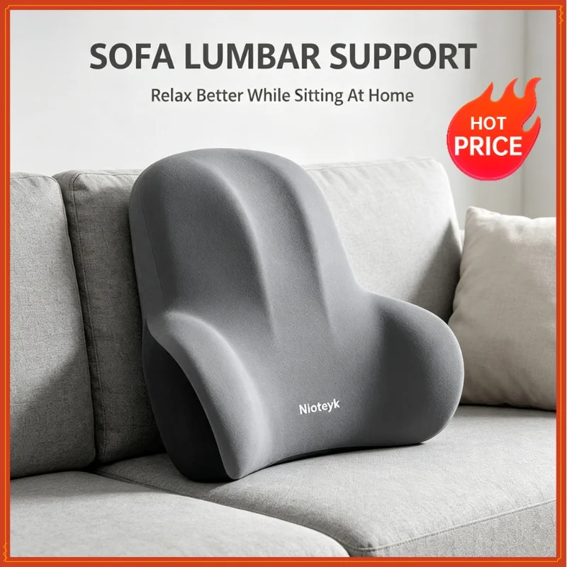Memory Foam Ergonomic Lumbar Support Pillow Multifunctional Waist Pain Relief Cushion For Car Office Gaming Chair Postpartum