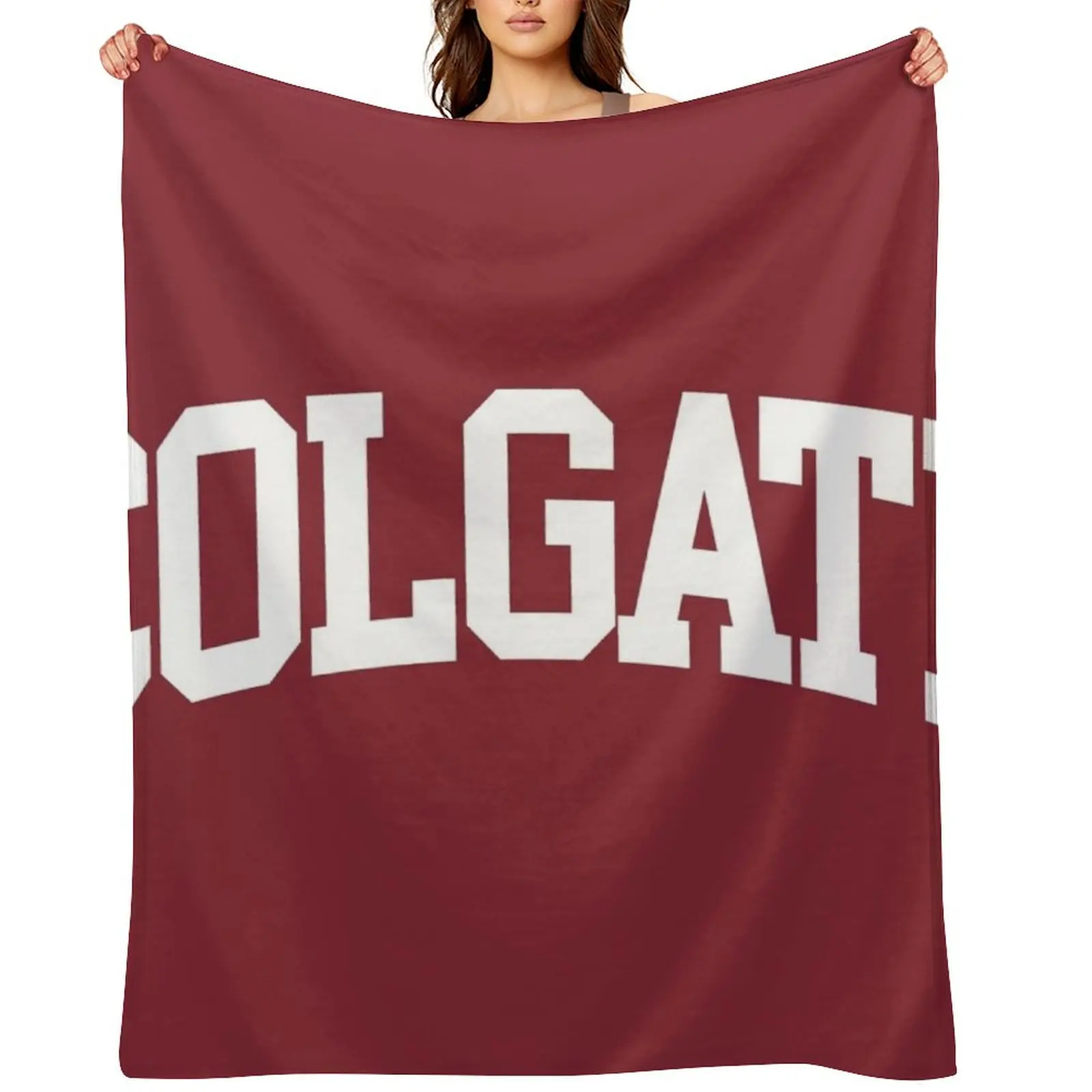 

colgate - college font curved Throw Blanket Thin sofa bed Moving Winter beds Blankets