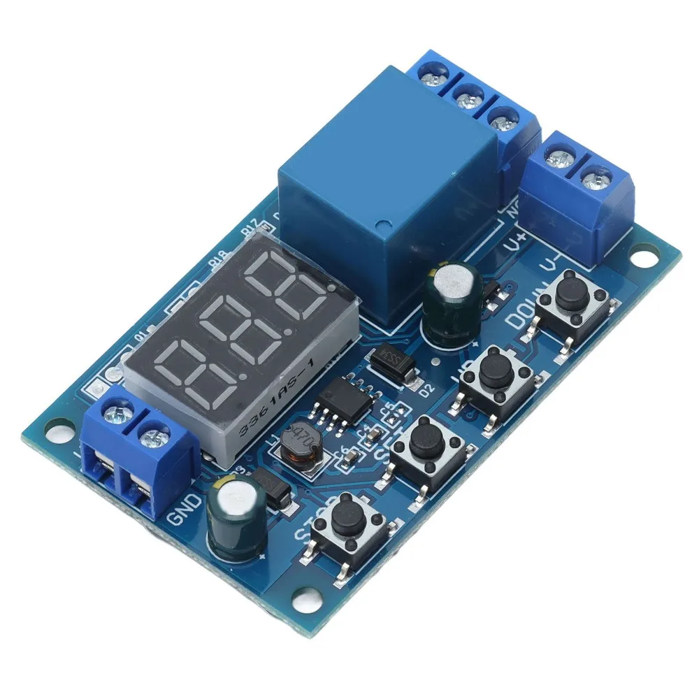 DC 6-40V Battery Charge Discharge Module Integrated Timing 0-999 min Charge Discharge Module Blue DC 0-60V Voltage Detection