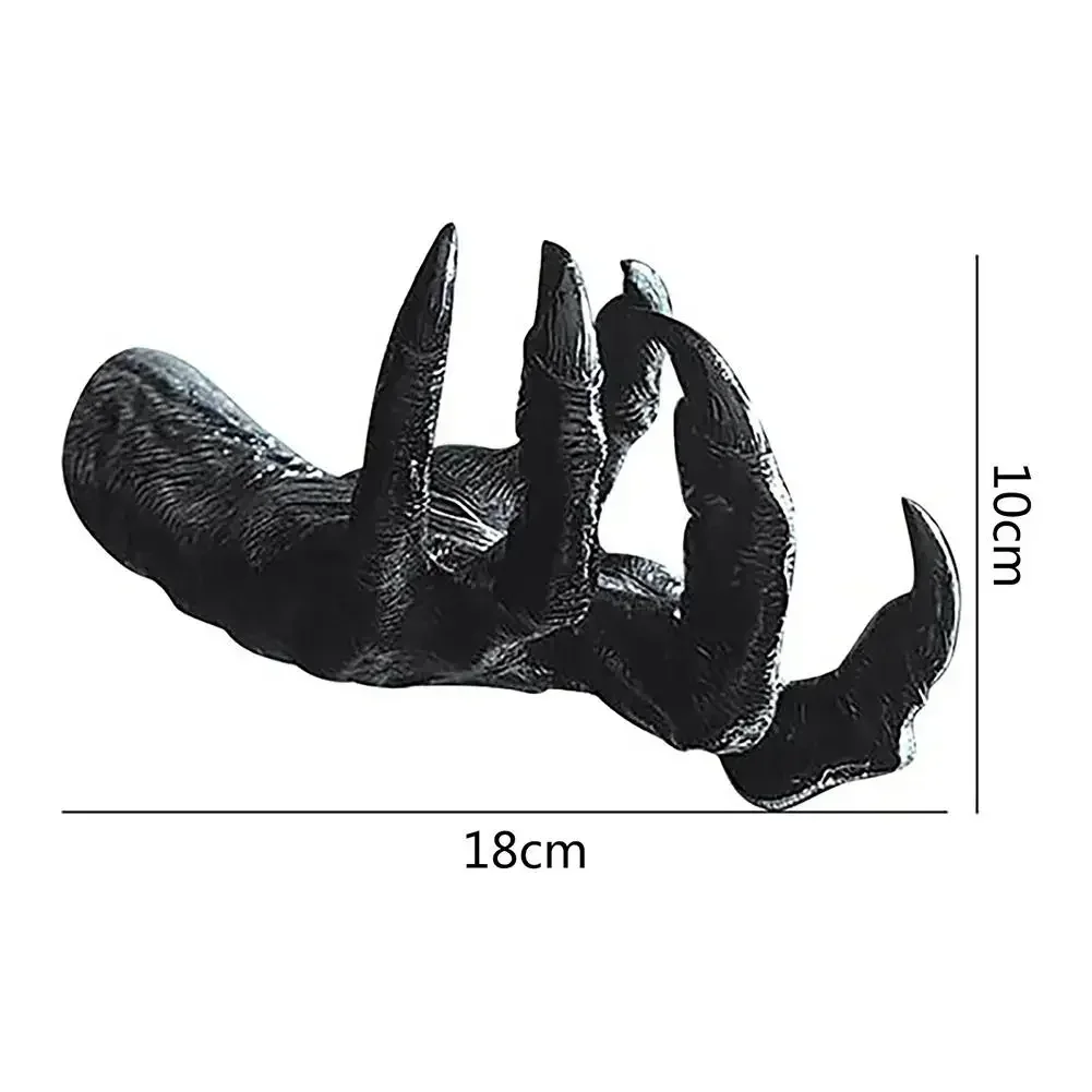Gothic Witch\'s Hand Statues Creative Resin Ornament Aesthetic Wall Keys Hanging Rack Bag Hangers Wall Art Sculptures Home Decor