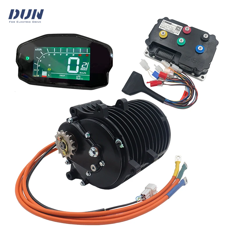 QS138 V3 3KW Mid-Drive Motor with 1:2.35 Internal Gears,Fardriver ND72530/ND72680 Controller,DKD Display