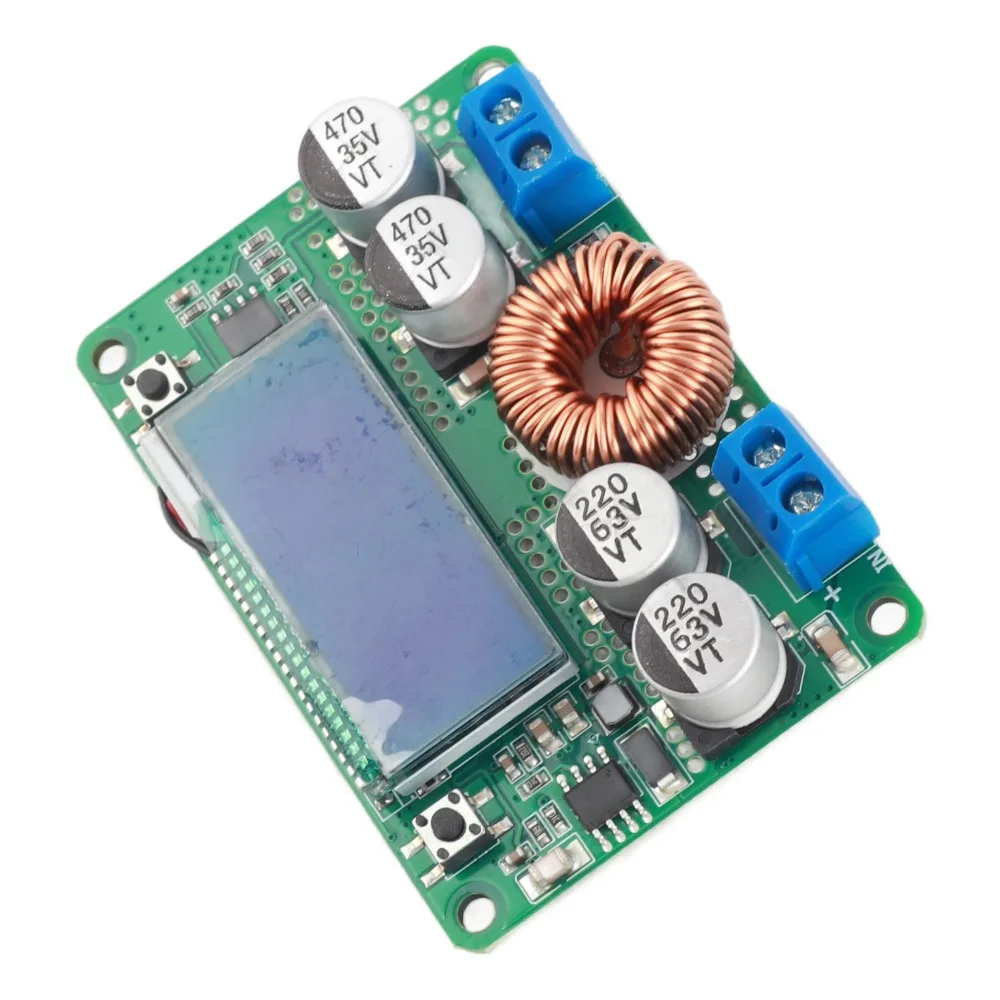 

Модуль понижения входа постоянного тока 8 В ~ 60 В, 7 А, макс. 3 В ~ 32 В постоянного тока, понижающий модуль выходной мощности с корпусом, ЖК-экран