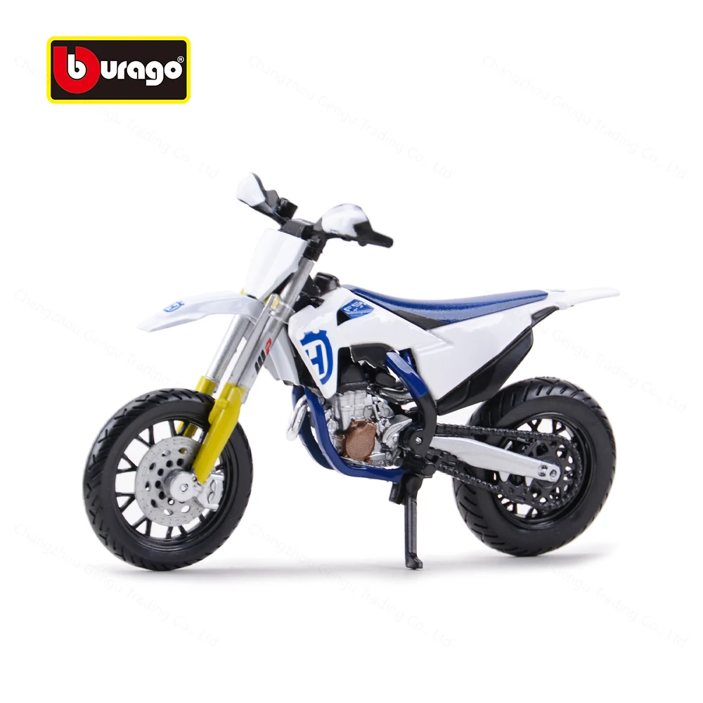 Bburago 1:18 Husqvarna FS 450 Supermoto Static Die Cast Vehicles Collectible Hobbies Motorcycle Model Toys