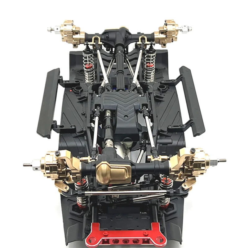 A45F-RC Car Upgrade Brass Rear Axle Rear Cover Set For TRAXXAS 1/10 TRX4 HUANGBO 1/10 R1001 R1002 R1003 RC Car  Parts