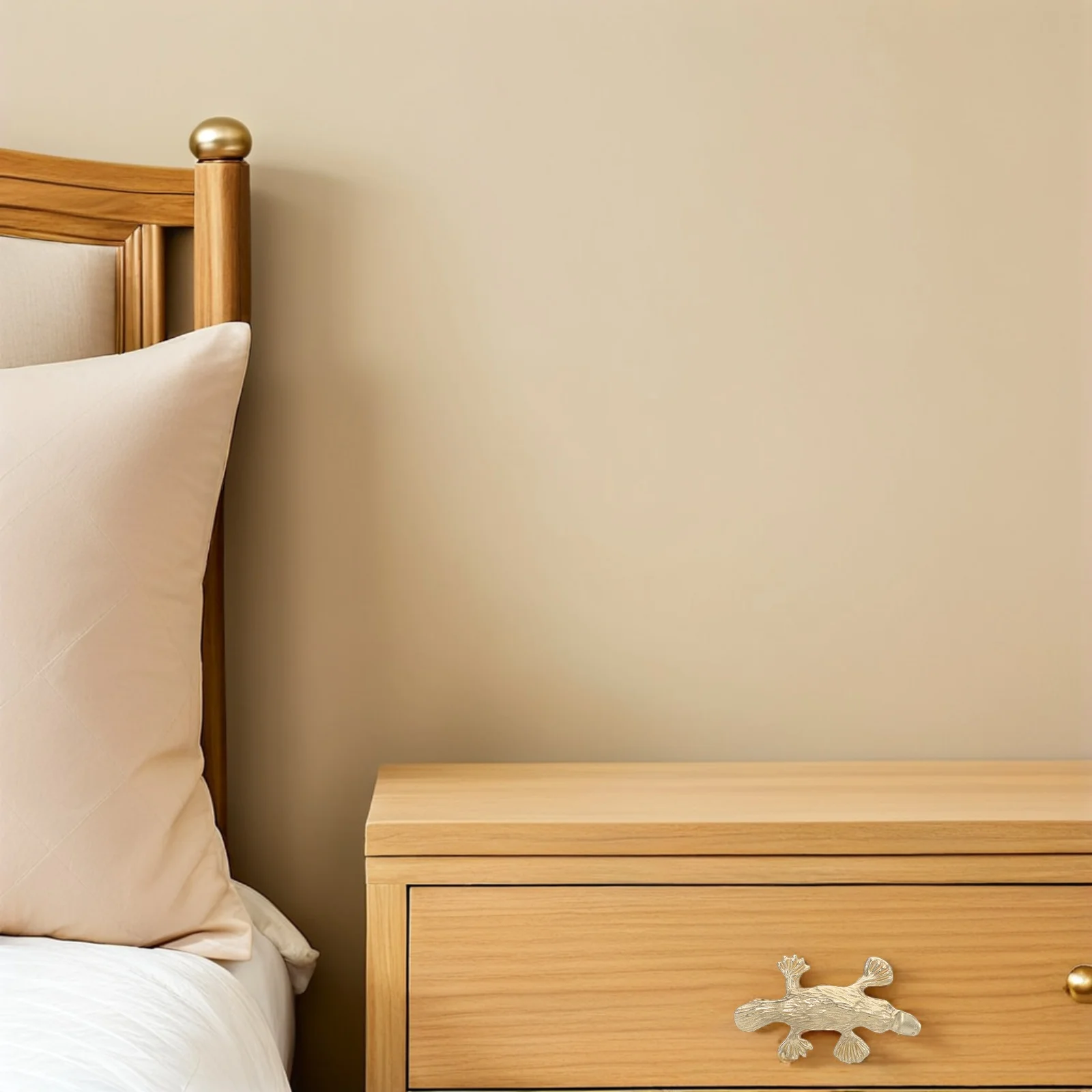 

Duckbill Single Hole Animal Cabinet Knob Brushed Gold Drawer Pull Vintage Decorative Handle for Kitchen Dresser