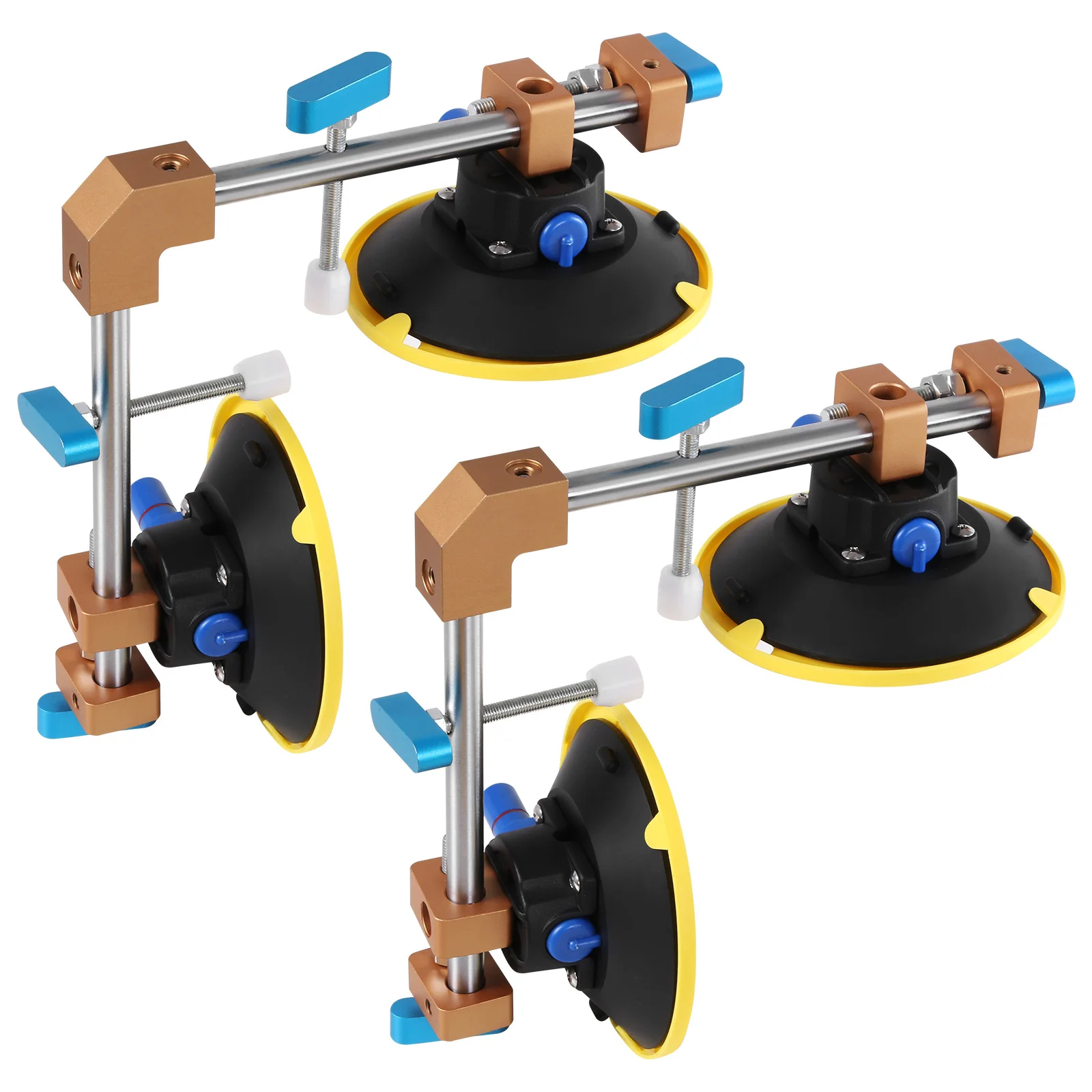 

2 Pack 90 Degree Tile Space Regulator with Suction Cup Adjustable Granite Seam Setter for Marble Slab Glass Joining and Leveling