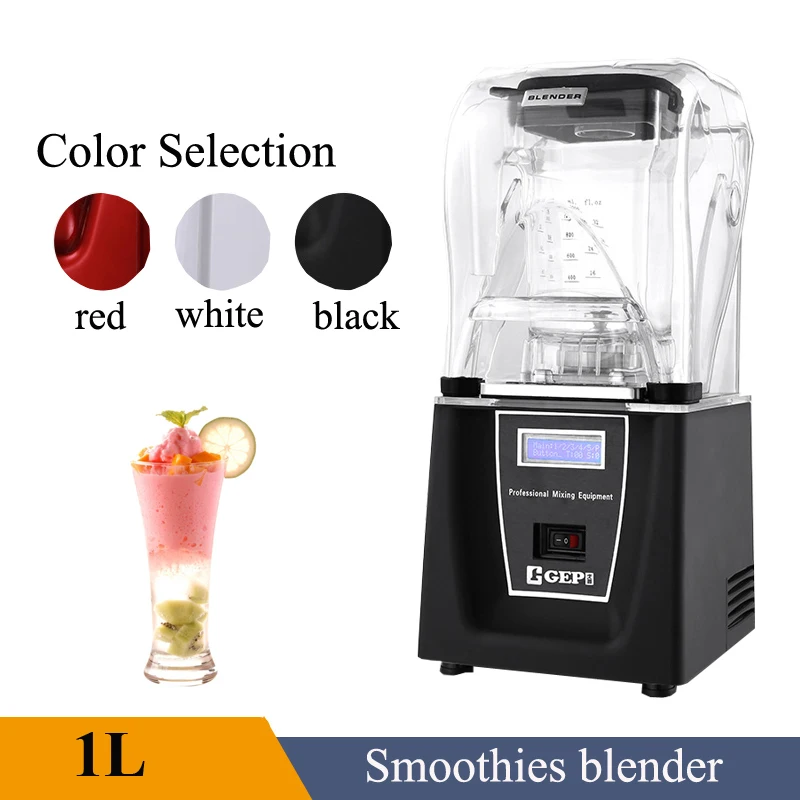 Mute Smoothies Maker 1L Jar Fruit Blender Mixer Juicer Food Processor Ice Smoothies Crusher Heavy Duty Blender